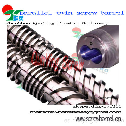 FG doble tornillo paralelo y barril para la máquina de moldeo por inyección